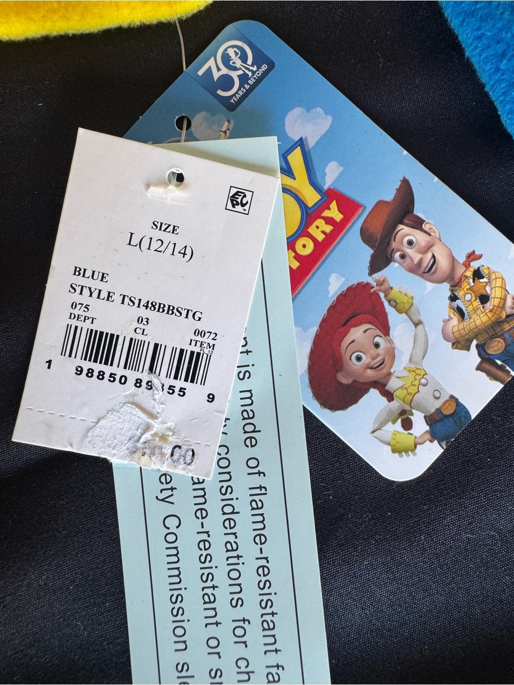 NWT Disney Toy Story Sheriff Woody Hooded One-Piece Pajama Kids L (12/14) - Picture 3 of 3